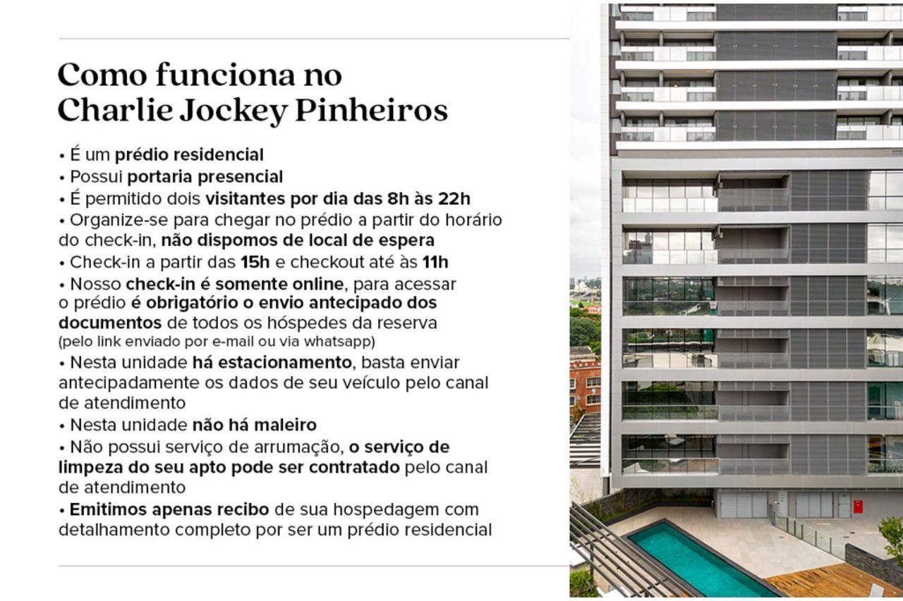 Апартаменты Charlie Jockey Pinheiros Сан-Пауло Экстерьер фото